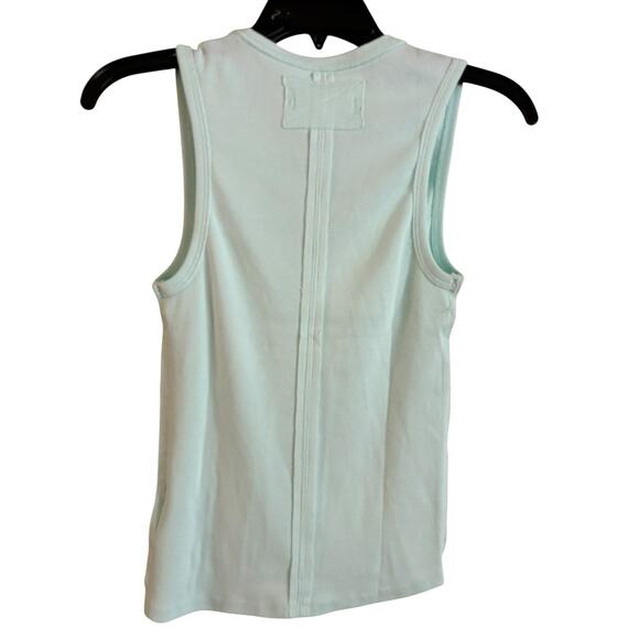 Free People We The Free Neria Tank Top Niagara Mist V Neck Size Small Essential - Picture 4 of 5